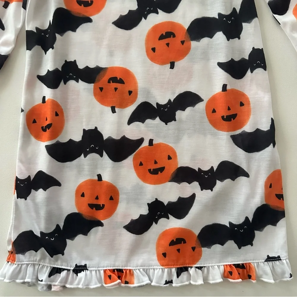 Carter's Girls 6-7 Pumpkin Bat Nightgown NWT Halloween Fall